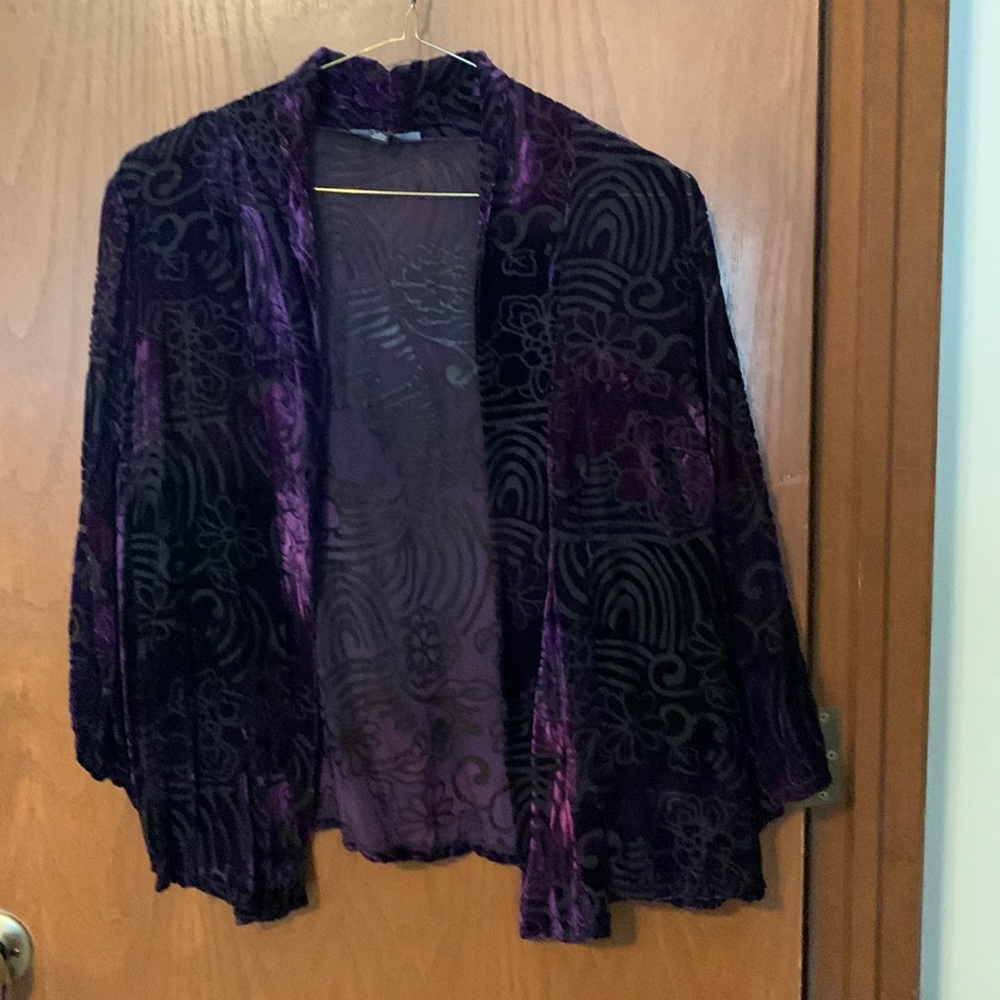 Women’s Purple Velour Dress Jacket-Size XL